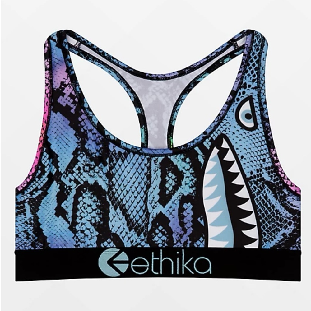 Ethika Bomber Mermaid Sports Bra, Size Smalll
